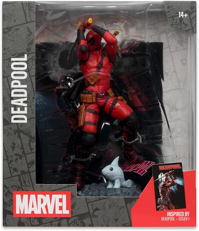 McFarlane Toys - Marvel Deadpool 1:10th Scale Collectible with Scene (Deadpool #1)
