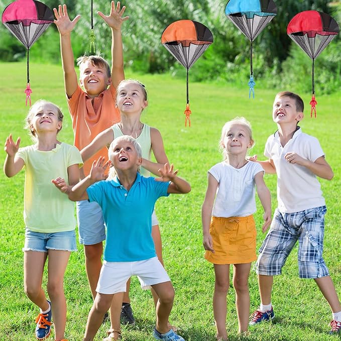 36PCS Parachute Toy, No Tangle Throwing Men, Hand Throw Army Man, 6 Colors - Party Gifts, No Battery or Assembly Required