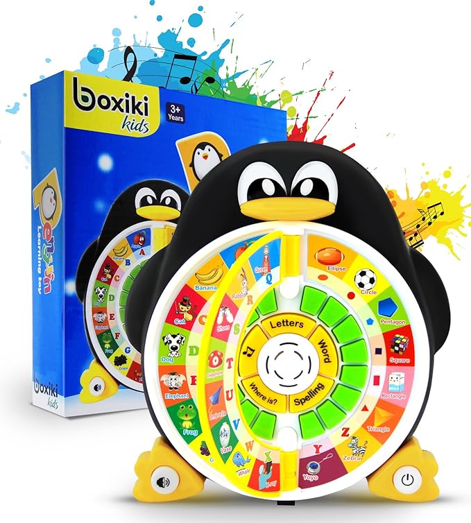 Penguin Power ABC Learning & Educational Toys for Preschoolers - Preschool Activities to Learn ABCs, Words, Spelling, Shapes, Quiz & Songs - Learning Toys for 3+ Year Olds Boys and Girls