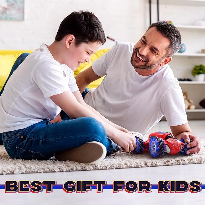 Dysaim Spider Remote Control Car, Gesture Sensing RC Stunt Cars Toys for Boys Ages 4-12, 360° Rotate Transform Drift with Lights Music Sprayer, 2.4Ghz Hand Controlled Car Birthday Gifts