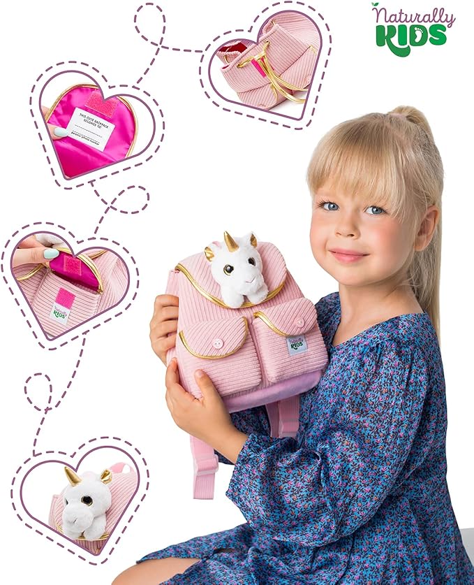 Pink Unicorn Mini Backpack for Kids, Mini Backpack for Toddler Girls, Gift for 2 3 4 5 Year Old Girl Boy