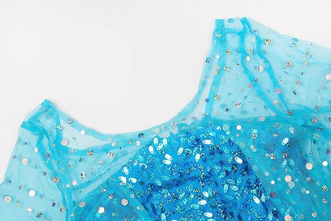 Little Girls Snow Princess Dress Costume With Accessories,2T 3T 4T 5 6 7 8 10