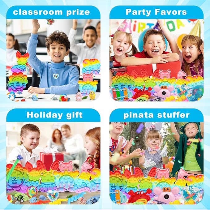 1000 Pcs Kids Party Favors Stocking Stuffers Gifts,Fidgets Toys Pack,Bulk Toys for Carnival Treasure Classroom Prizes Box,Adults Stress Relief Sensory Toys,Pinata Filler, Autism Autistic Children ADHD