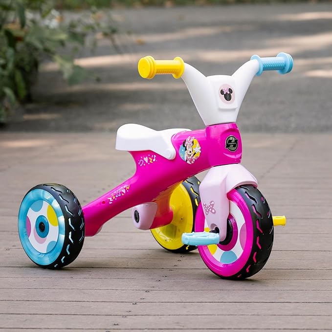 Huffy Disney Minnie Mouse Light Up Kids' Trike, Ideal for Ages 3+, Minnie Mouse Graphics, Colorful and Playful Design, Simple Coaster Brake, Sturdy and Durable, Safe for Toddlers, Girl's