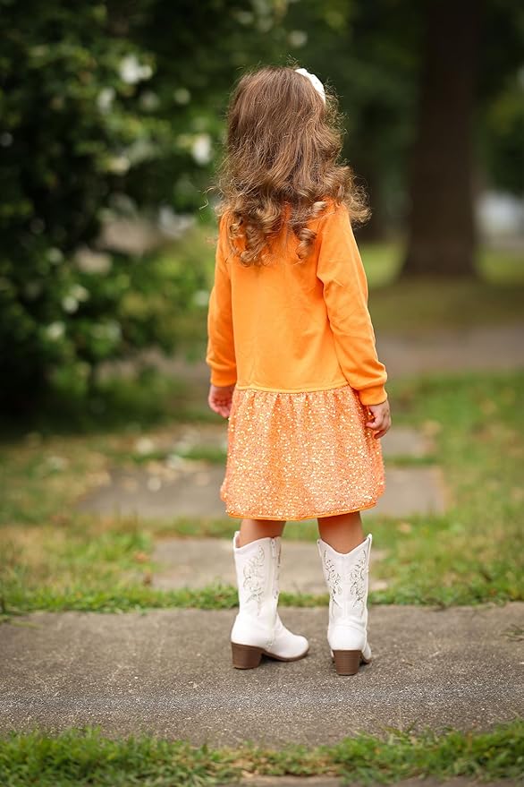 Disney Stitch Minnie Elsa Princess Sweatshirt Dress Toddler Girl Sequin Long Sleeve Pullover Clothes Fall Outfit 2-9 Years