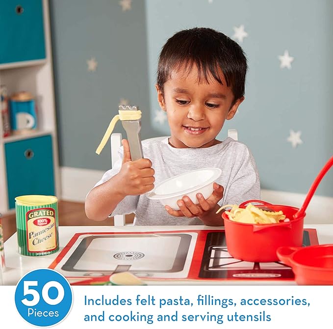 Melissa & Doug Prepare & Serve Pasta Play Food Set