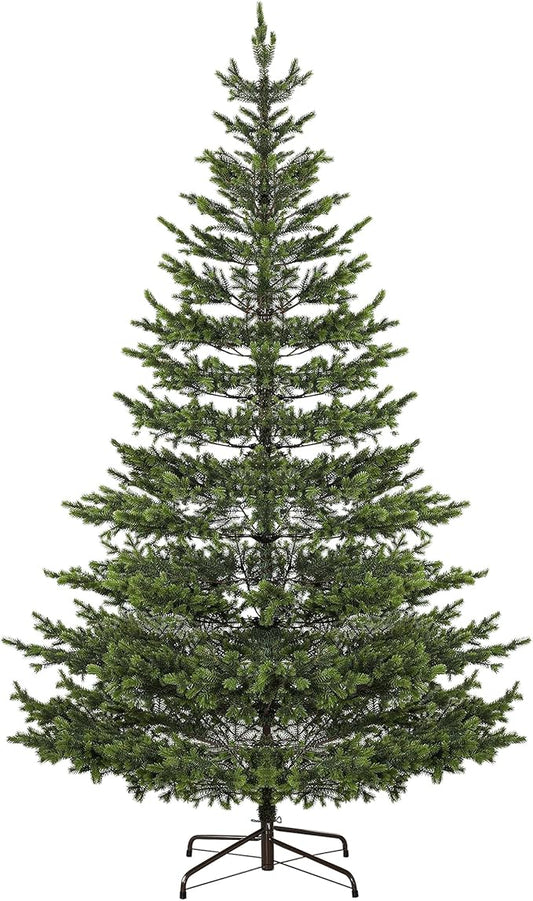 HOMCOM 9ft Artificial Christmas Tree, Sparse Realistic Cedar Tree with 4306 Tips, Easy Assembly, Hinged Xmas Tree for Home Office Holiday, Green