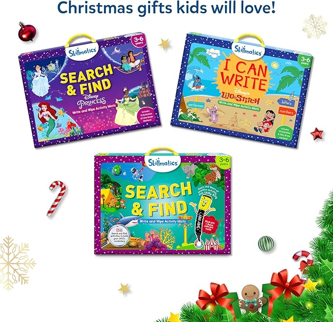 Skillmatics I Can Write Disney Junior Mickey Mouse - Reusable Preschool Learning Activities, Educational Toy and Game, Back to School Supplies, Gifts for Students, Kids, Toddlers Ages 3, 4, 5, 6