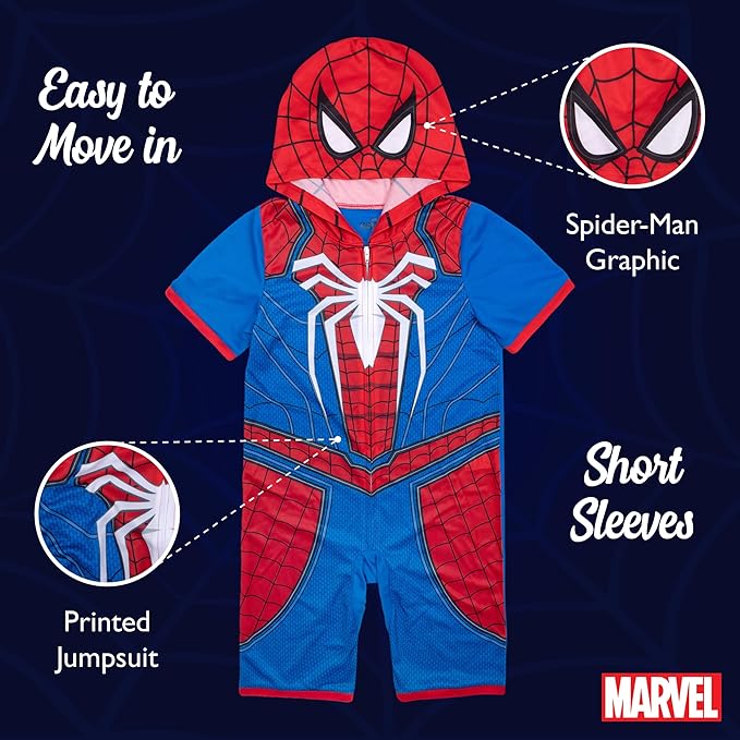 Marvel Boys' Footless One Piece Pajamas