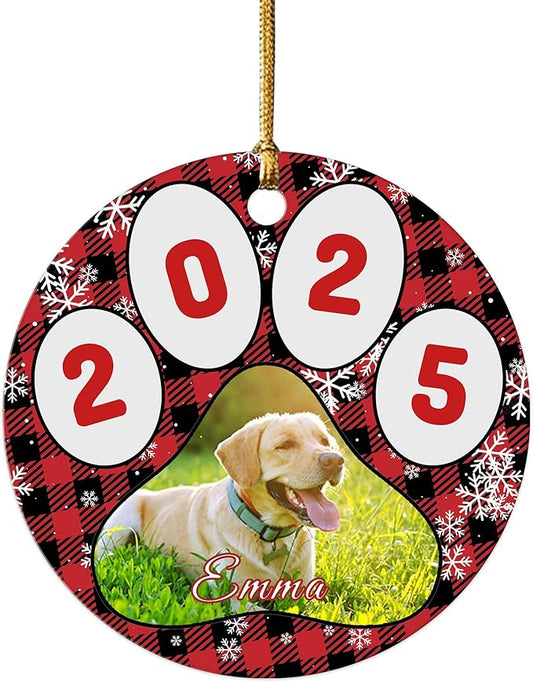 Personalized Dog Ornaments for Christmas Tree, Custom Pet Christmas Ornament 2025, Puppy 1st Xmas Gifts, Custom Dogs Ornament Christmas, Dog Lovers Gift for Christmas Tree Decoration