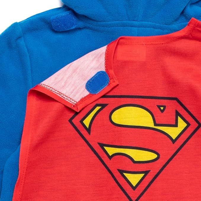 DC Comics Justice League Superman Batman Flash Zip Up Pajama Cosplay Coverall Toddler to Big Kid