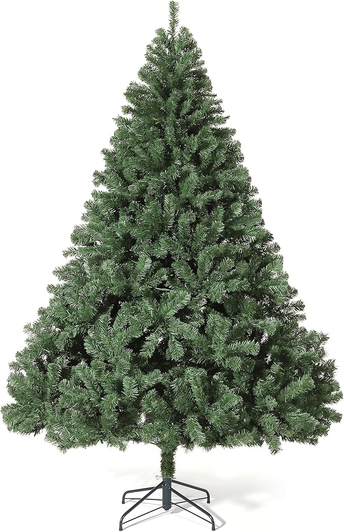 4.5ft Artificial Christmas Tree, Premium Spruce Hinge Material, Holiday Christmas Tree with Metal Hinges and Collapsible Base for Home Gatherings and Office Decorations