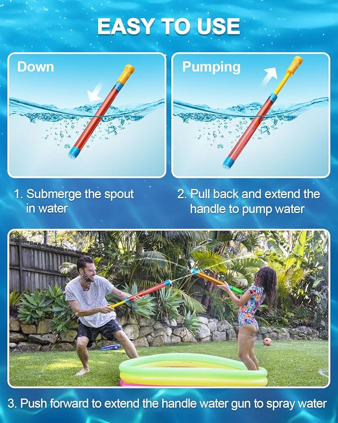 LQYoyz 24 PCS Water Soaker Blaster -16.5'' Bulk Squirt Gun for Kids Adults Water Game Fighting Toys for Summer Swimming Pool Beach Outdoor Activity