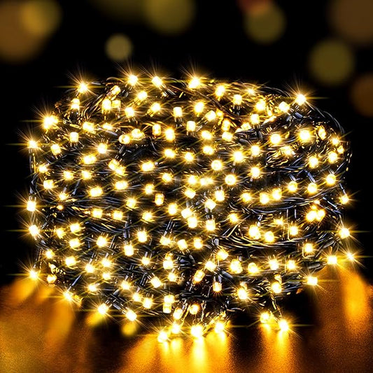 LetsFunny 300 LED Christmas String Lights, 108FT - UL Certified Outdoor & Indoor Fairy Lights for Tree, Patio, Garden, Party, Wedding, Halloween, Holiday Decor with 8 Lighting Modes