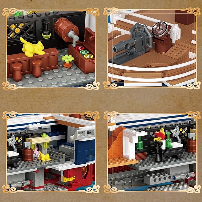 1686PCS Exploration Ship Mini Building Blocks Toys(Large Size and Not Compatible with Lego Size),Innovative Architecture Collectible Endurance Model Ship Building Set, Great Gift for 6+