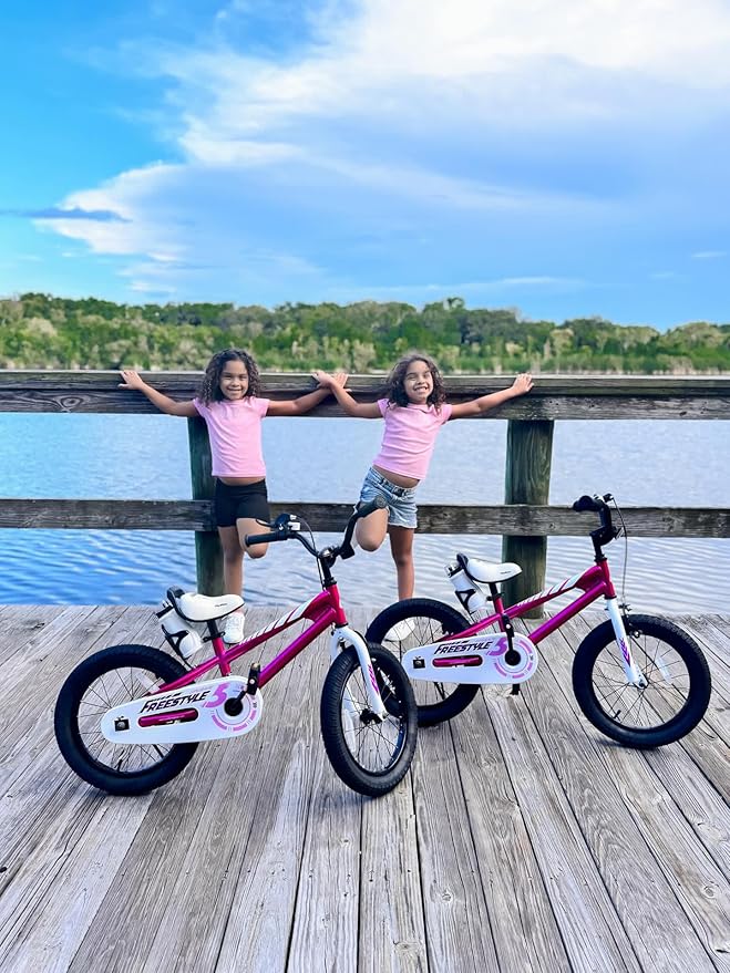RoyalBaby Kids Bike Freestyle Classic & EZ Balance Pedal Switchable Bicycle, 12 14 16 18 Inch, 3-10 Years Toddler to Big Kids