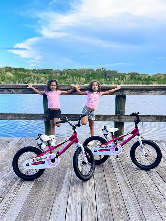 RoyalBaby Kids Bike Freestyle Classic & EZ Balance Pedal Switchable Bicycle, 12 14 16 18 Inch, 3-10 Years Toddler to Big Kids