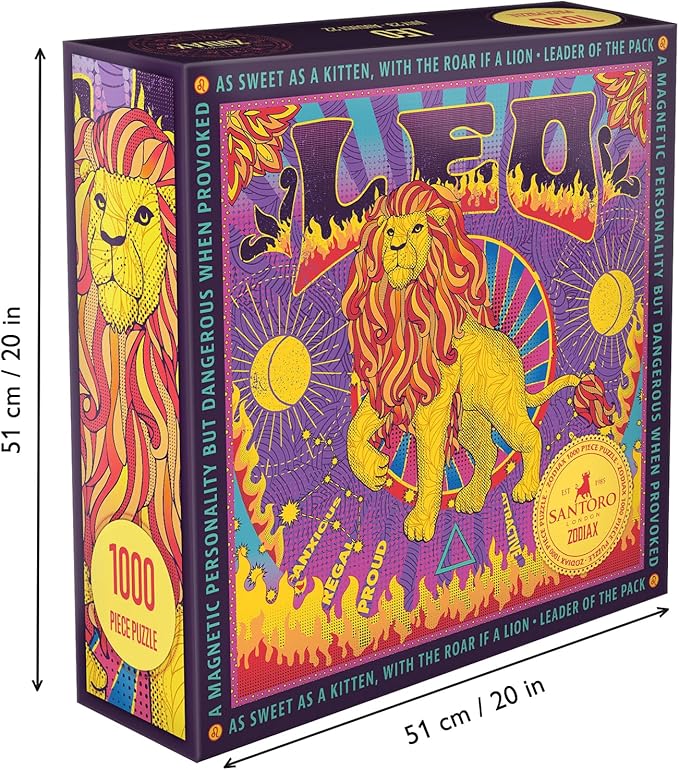 Zodiax - 1000 Piece Jigsaw Puzzle - Leo - Fun Birthday Gift For Kids, Adults | Astrology Gifts for Women and Men | Zodiac Horoscope Puzzle