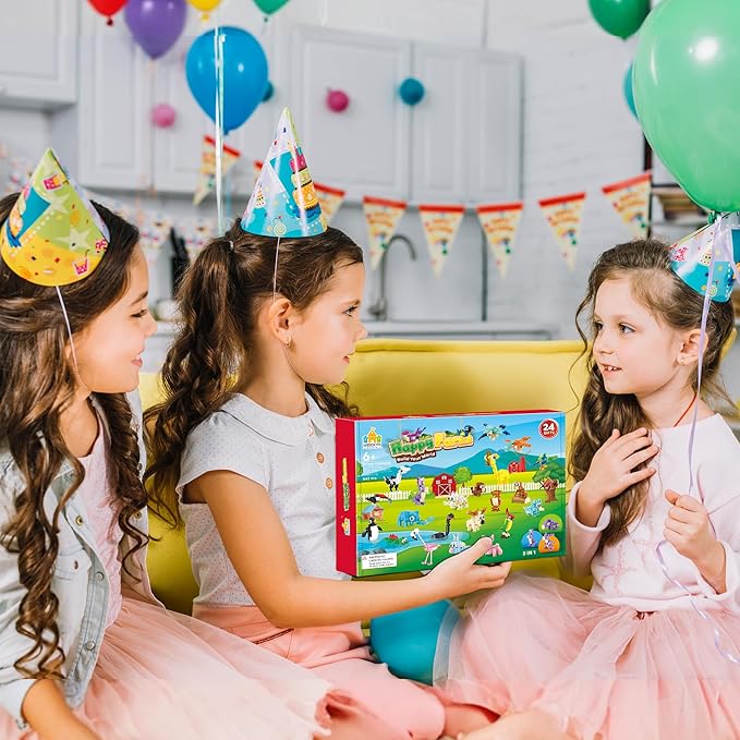 2025 Animal Advent Calendar Building Set for Kids – Christmas Countdown Calendar with 24 3-in-1 Animal Packs, 72 Mini Models, Creative Building Toys & Christmas & Birthday Gifts for Boys & Girls 6+