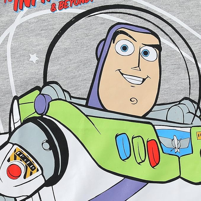 Disney Toy Story Woody, Buzz and Rex Boys Short Sleeve T-Shirt 4 Pack for Toddler and Little Kids