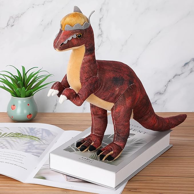 Pachycephalosaurus Plush Toy, 17" Dinosaur Stuffed Animal Throw Plushie Pillow Doll, Soft Blue Fluffy Friend Hugging Cushion - Present for Every Age & Occasion