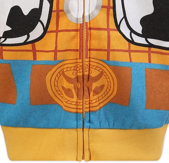 Disney Toy Story Woody or Buzz Lightyear Boys Zip Up Hoodie for Toddler and Little Kids