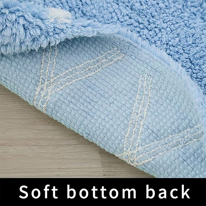 ABC Rug for Kids Room Circle Alphabet Nursery Rug for Baby Boy and Girl - Round Neutral Toddler Playroom Rug, Letter Learning Carpet 59 Inches