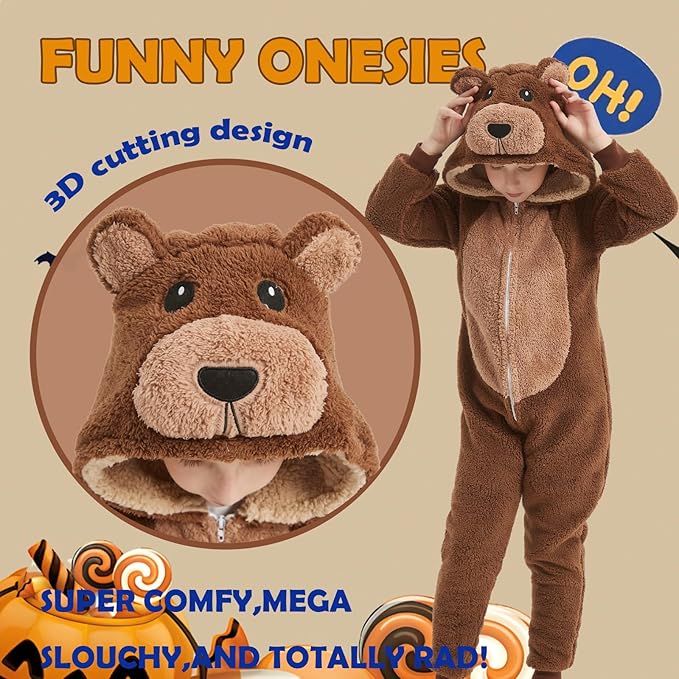 SWEETXIN Unise Kids Jumpsuit Cosplay Onesie One Piece Suit for Girls Boys Halloween Character Costume Dress Up Party