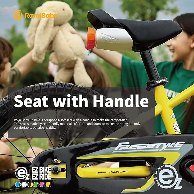 RoyalBaby Kids Bike Freestyle Classic & EZ Balance Pedal Switchable Bicycle, 12 14 16 18 Inch, 3-10 Years Toddler to Big Kids