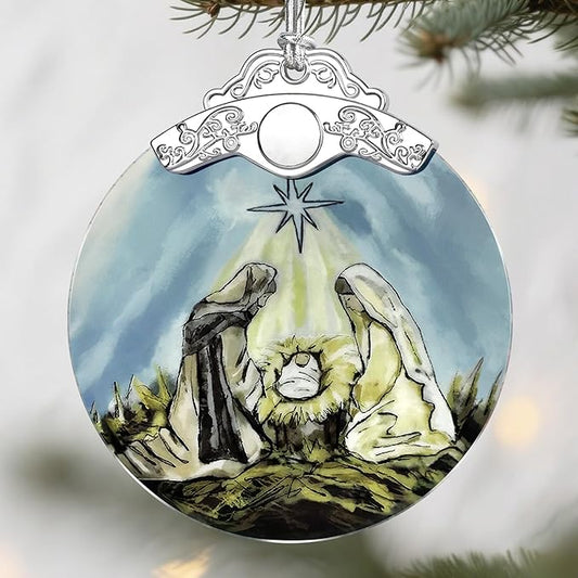 Nativity Scene Christmas Ornaments: Religious Christmas Tree Decorations, Christian Holiday Decor, Stocking Stuffers, Gift Ideas, Xmas Gift, Christian Gifts & Religion Gifts