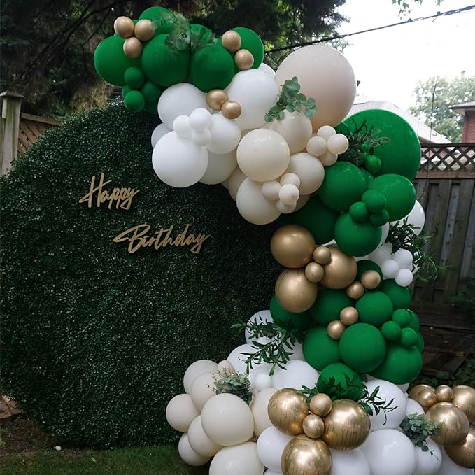 300 Pcs Latex Balloons Different Sizes 5/10/12/18 Inch Party Anniversary Balloons Bulk for Birthday Wedding Baby Shower Party Decoration(Dark Green)