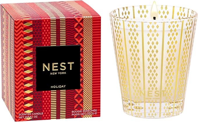 NEST New York Scented Classic Candle, Holiday - 8.1 oz - Up to 60-Hour Burn Time - Reusable Glass Vessel