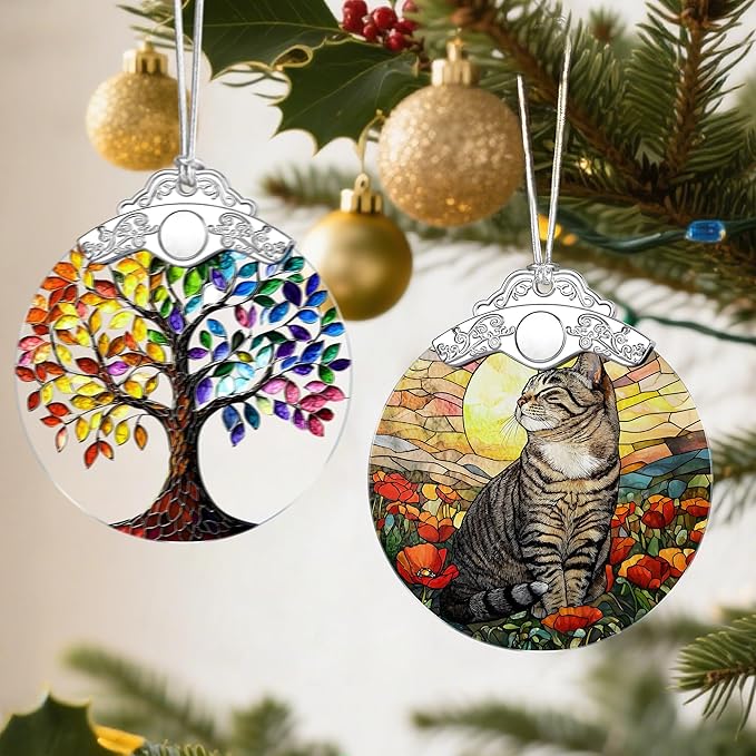 Black Cat Christmas Decorations: Christmas Ornaments, Holiday Decor, Stocking Stuffers, Gift Ideas, Xmas Gift, Pet Lover Gifts & Cat Mom Gifts