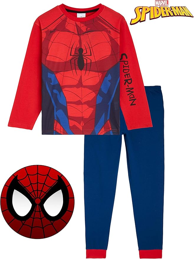 Marvel Spiderman Pajamas for Boys Teens Long PJs Set Lounge Set Comfy Sleepwear