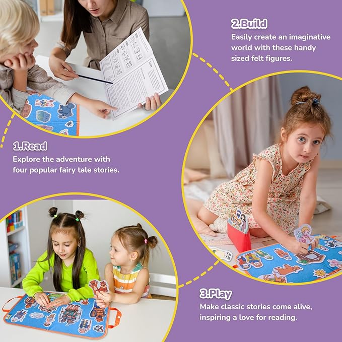 CHEFAN 12 Pack Felt Board Bible Stories Pieces,Flannel Board Stories for Preschool Activities Included a Felt Bag