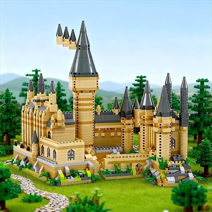 Micro Mini Building Block Sets for Adults, No Compatible with Lego, Magic Tower Building Moldel for Home & Office Decor, MOC 3D Creative Model Gifts for Christmas