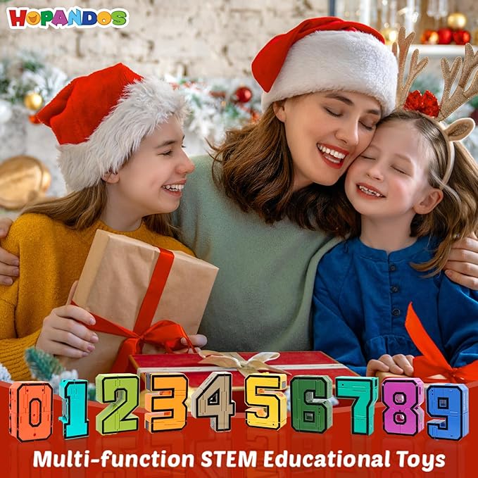 Number Robot Blocks Toys for Kids, Number Bots Transformers Preschool Alphabet Learning Toys, 10Pcs Toddlers Education Math Autism STEM Toys for Ages 3-5, Classroom Rewards Christmas Birthday Gifts