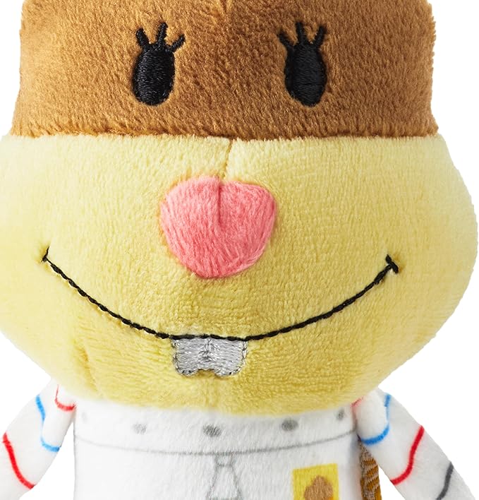 Hallmark itty Bitty Nickelodeon Spongebob Squarepants Plush Toy (Sandy Cheeks) 4" Mini Stuffed Animal, Easter Basket Stuffers