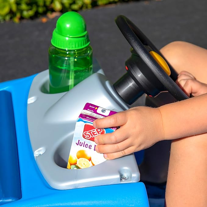 Step2 Whisper Ride II Buggy Kids Push Car, Ride On Toy, Stroller Substitute, Includes Seat Belt & Horn, Made of Durable Plastic, Max Weight 50 lbs., For Toddlers 1.5-4 Years Old, Blue