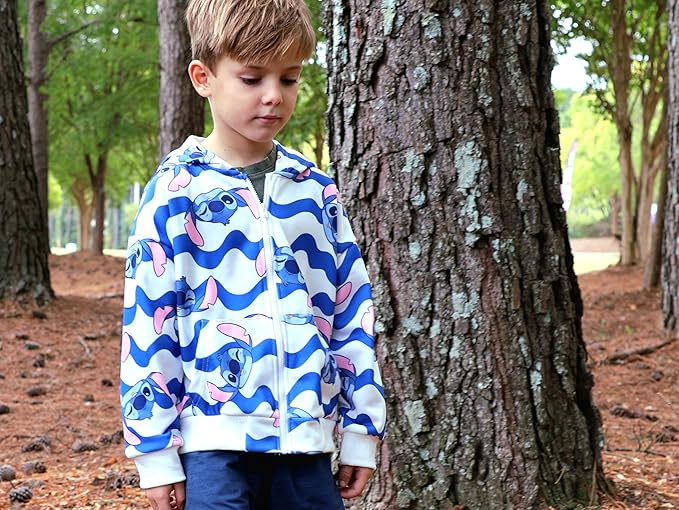 Disney Frozen Stitch Princess Minnie Mickey Spiderman Girls/Boys Zip Up Hoodie Fall Zipper Sweatshirt Jacket Toddler-Big Kid