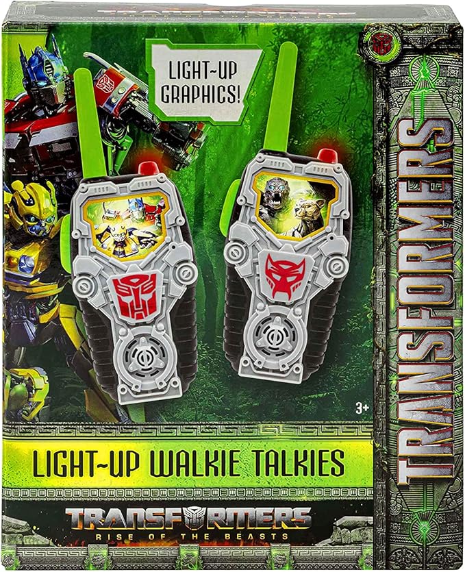 eKids Transformers Toy Walkie Talkies for Kids, Light-Up Indoor and Outdoor Toys for Kids and Fans of Transformers Toys