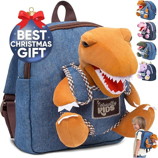 Mini Backpack for Kids w Dinosaur Toy, Mini Backpack for Toddler Boys, Gift for 2 3 4 5 Year Old Girl Boy