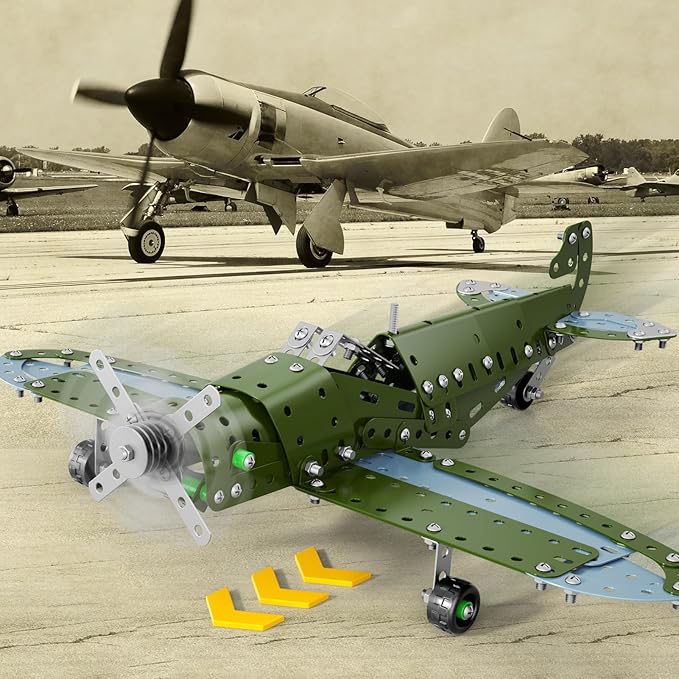 Model Airplane Building Toys for Kids 8 9 10 11 12 Years Old - DIY Building Projects Toys, Educational Assembly Science Kit, Birthday Airplane Birthday Gifts for Teenagers Boys Ages 8-12-16