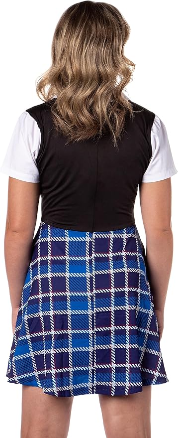 Harry Potter Costume Dress Cosplay Plaid Skirt Dresses for Women Juniors, All 4 Hogwarts Houses Available