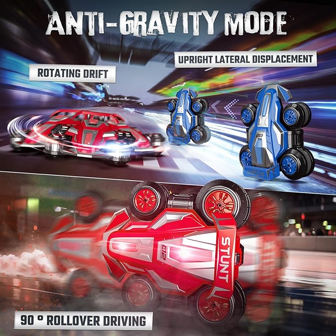 4WD Remote Control Car 360° Spins RC Stunt Car with Lights&Music,Best Birthday Gifts Toys for 6 7 8 9 10 11 12 Year Old Boys