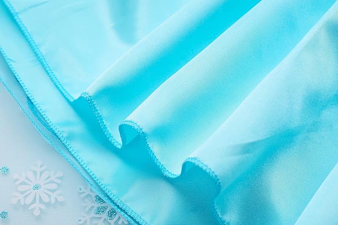 ReliBeauty Girls Sequin Princess Costume Long Sleeve Dress up, Light Blue(with Accessories), 5