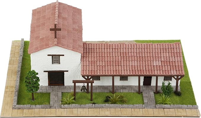 California Mission San Francisco Solano – 3D Mini-Bricks Architecture Kit, 1250 Pieces, Plaster Brick Construction Set, Stem Educational Model for Teens & Adults