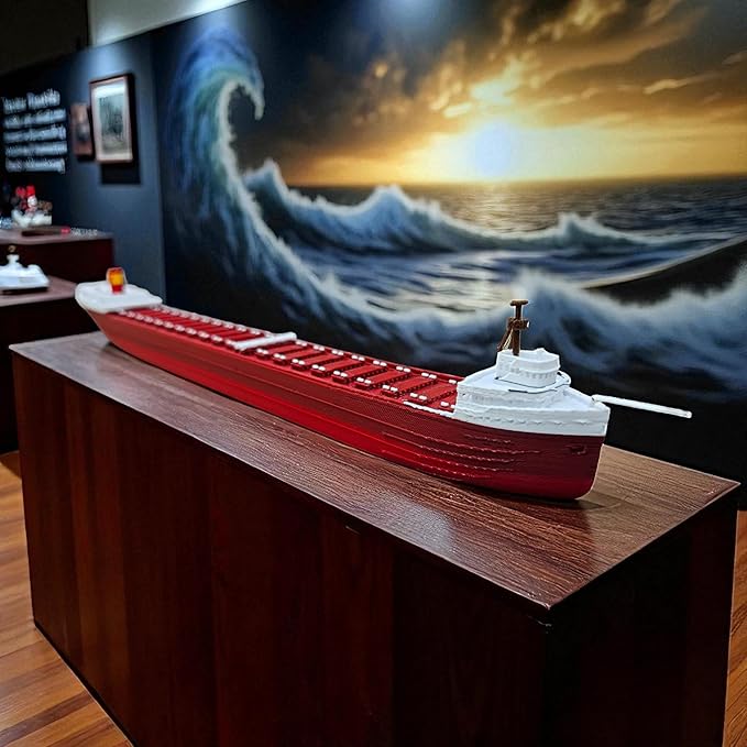 12" Prebuilt Display Model Ship (Floating SS Edmund Fitzgerald 1ft Model)