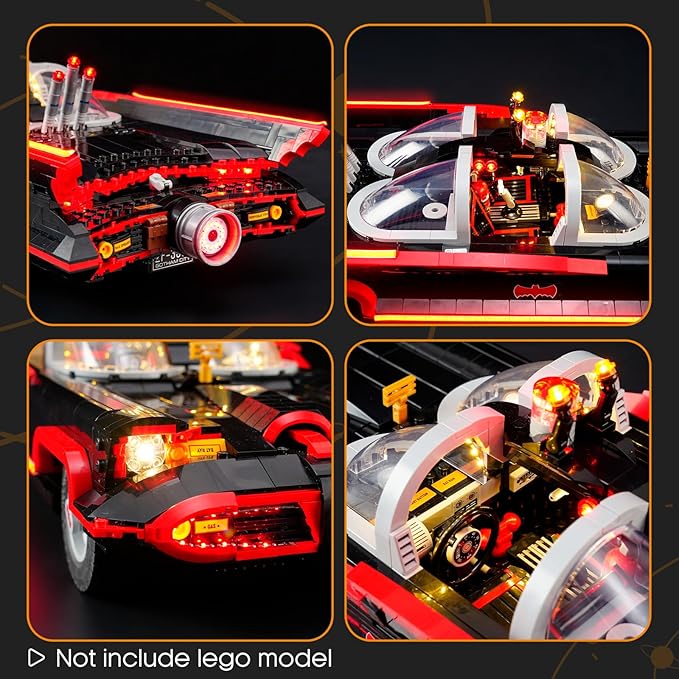 LIGHTAILING Light for Lego-76328 Batman: The Classic TV Series Batmobile - Led Lighting Kit Compatible with Lego Building Blocks Model - NOT Included The Model Set