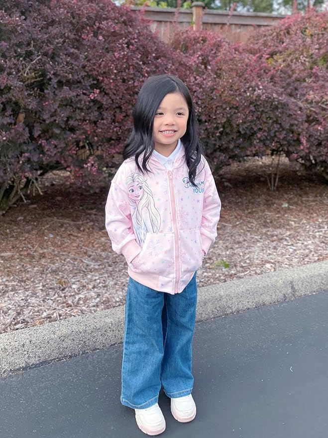 Disney Frozen Stitch Princess Minnie Mickey Spiderman Girls/Boys Zip Up Hoodie Fall Zipper Sweatshirt Jacket Toddler-Big Kid